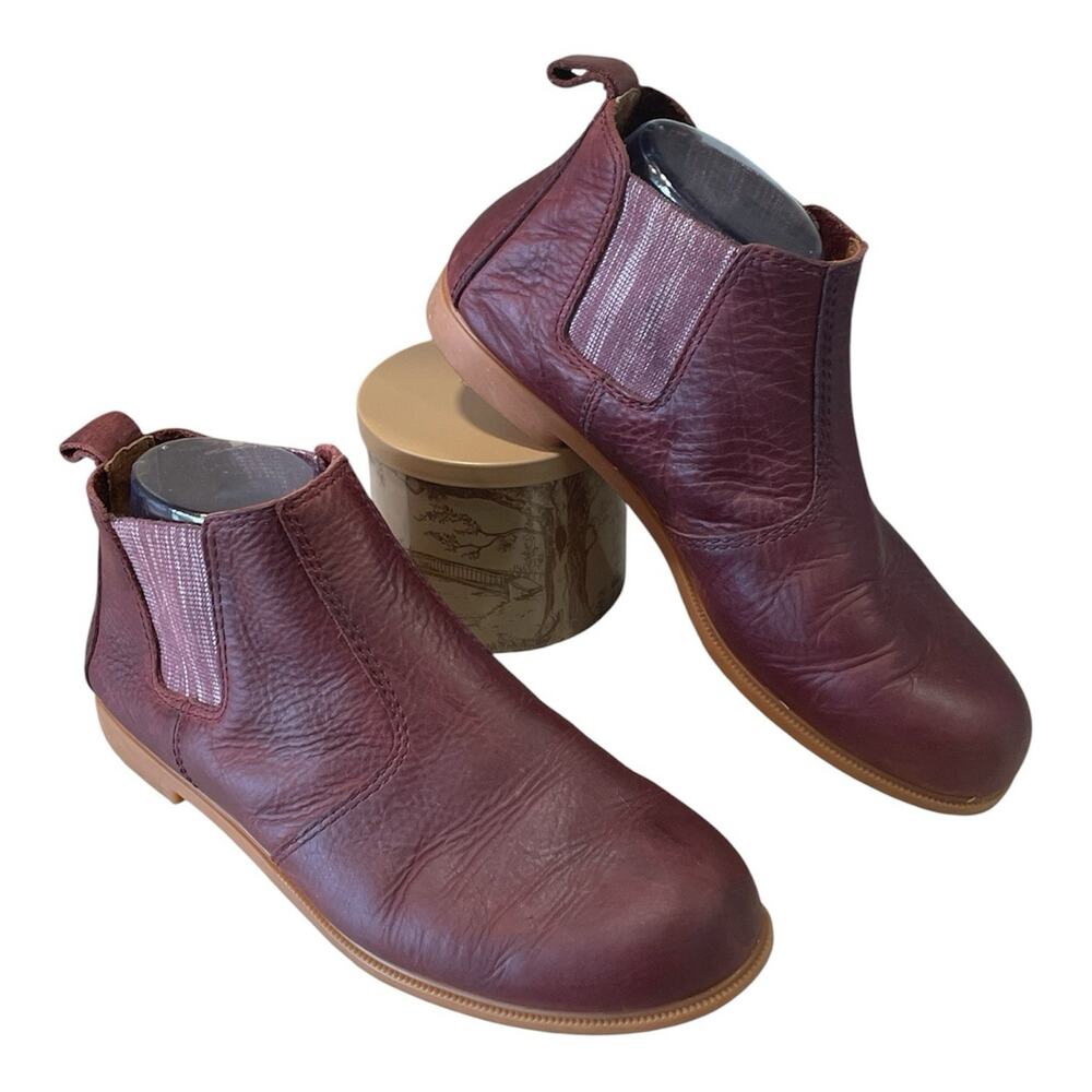 KODIAK Women’s Size 8.5 Low Rider Chelsea Ankle Boots Burgundy Leather Booties